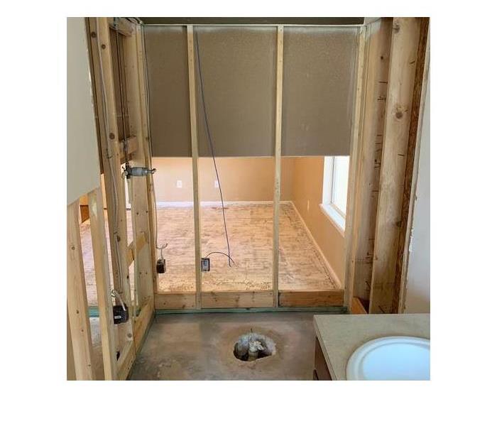 shower stall after mold remediation